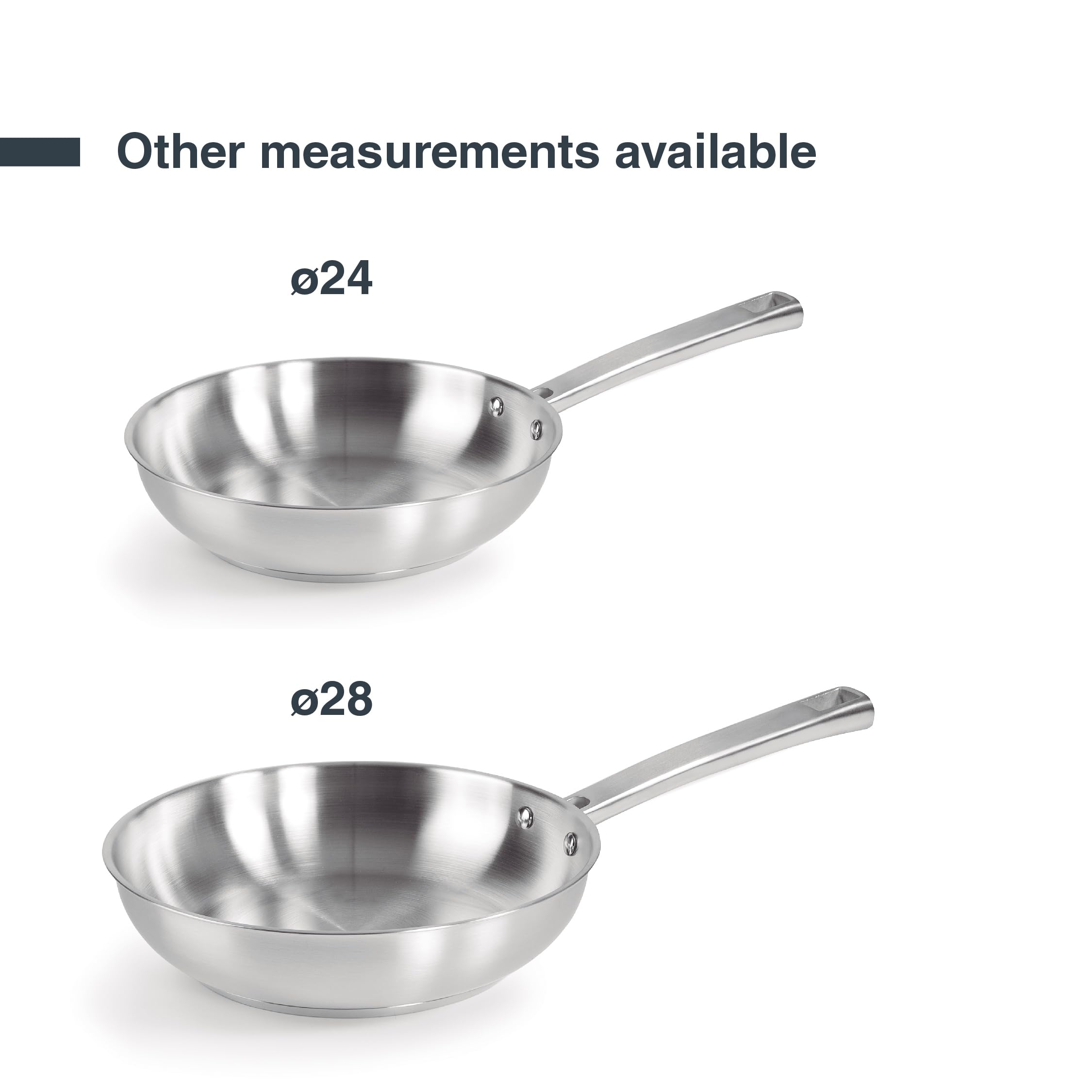 LACOR 45420 Foodie patelnia ze stali nierdzewnej 20 cm, kompatybilna ze wszystkimi kuchenkami