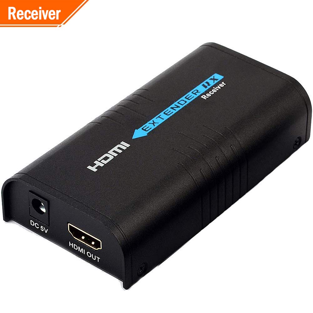 Tobo 4K 396ft HDMI Extender Point-to-Point, Multi-Receiver Cascade, Over Single CAT5e/CAT6/7 Cable with Remote IR Control Support Full HD 1080P -Up to 396ft (120m) Extension-(TD-437H-07)