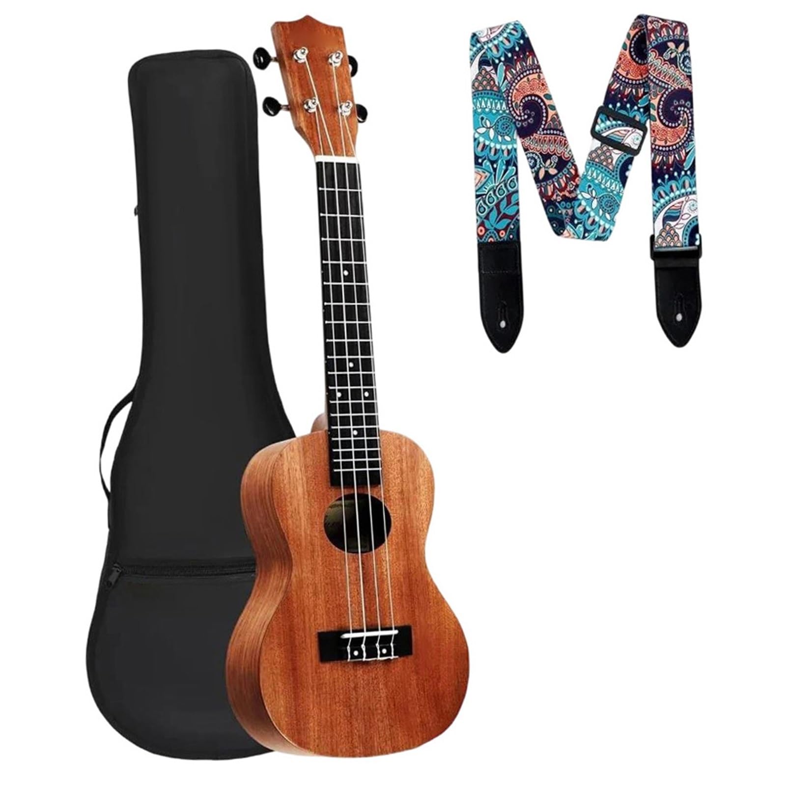 Ukulele Ukulele Da 23 Pollici Per Adulti Principianti Con Custodia Morbida Accordatore Digitale Sostituzione Di Corde E Plettri Facile Suonare