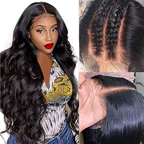 13x6 Lace Front Wigs Human Hair pre plucked Body Wave Lace Frontal Wig Deep Part human lace wigs for black women 180% Density 18 Inch