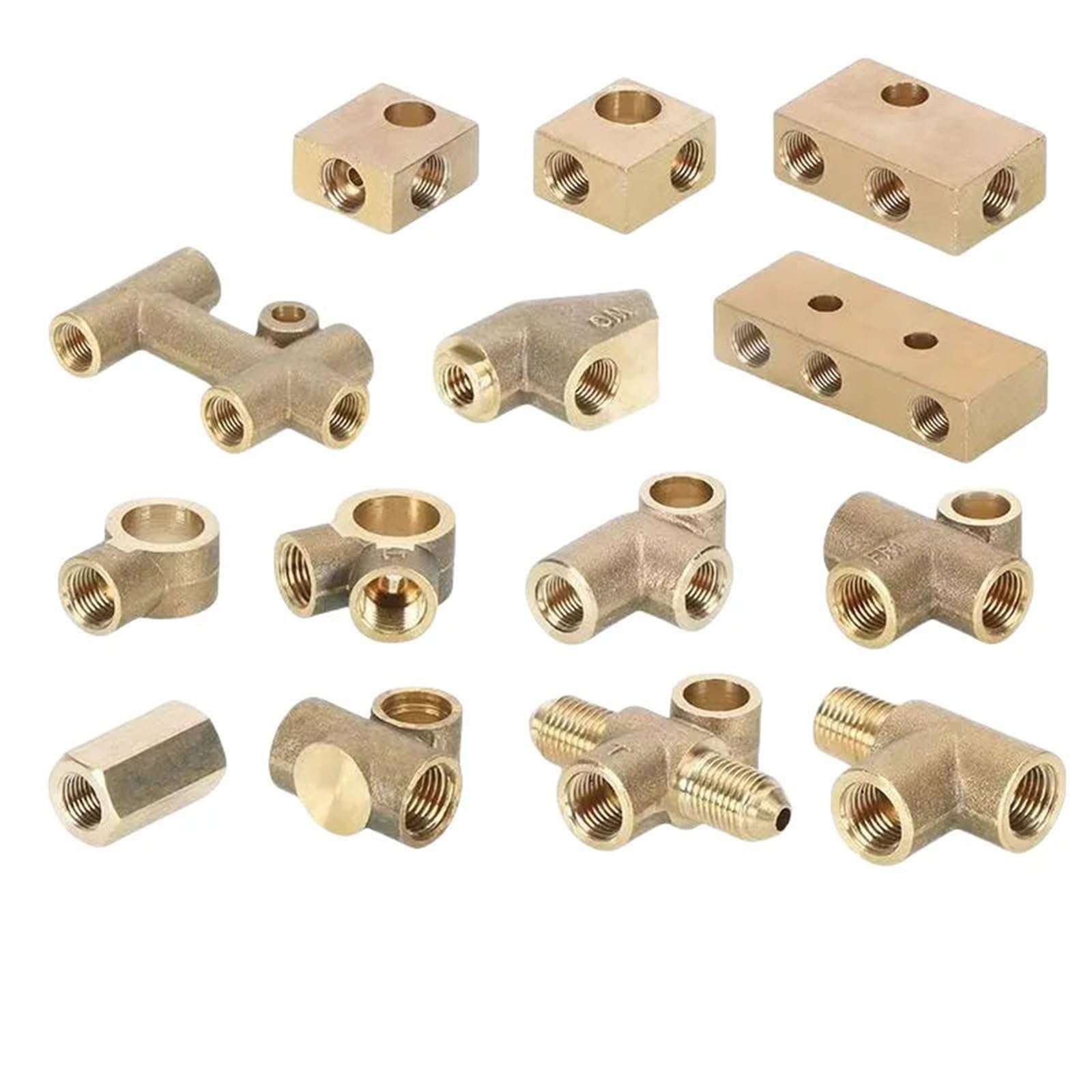 Accesorios de latón para frenos M12X1.25 con mecanizado de precisión de cuatro vías