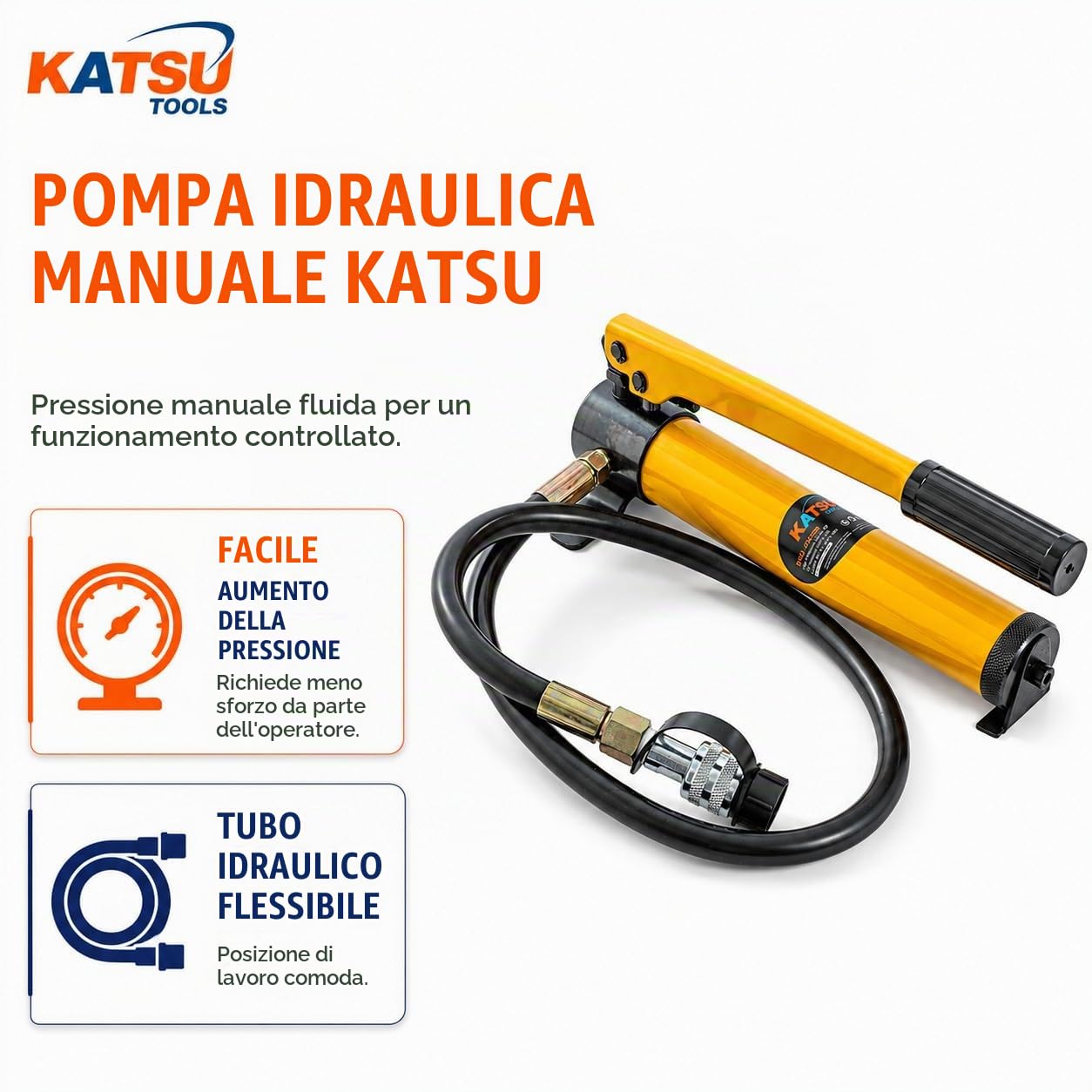 KATSU Estrattore Idraulico per Ingranaggi 5 Ton con Pompa Manuale, Split-Unit Puleggia Idraulica Manuale Estrattore Cuscinetto Mozzo Ruote Seperatore del Motore 450580