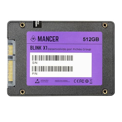SSD Mancer Blink X1, 512GB, Sata III 6GB/s, Leitura 530 MB/s, Gravacao 480 MB/s, MCR-BLKX1-512