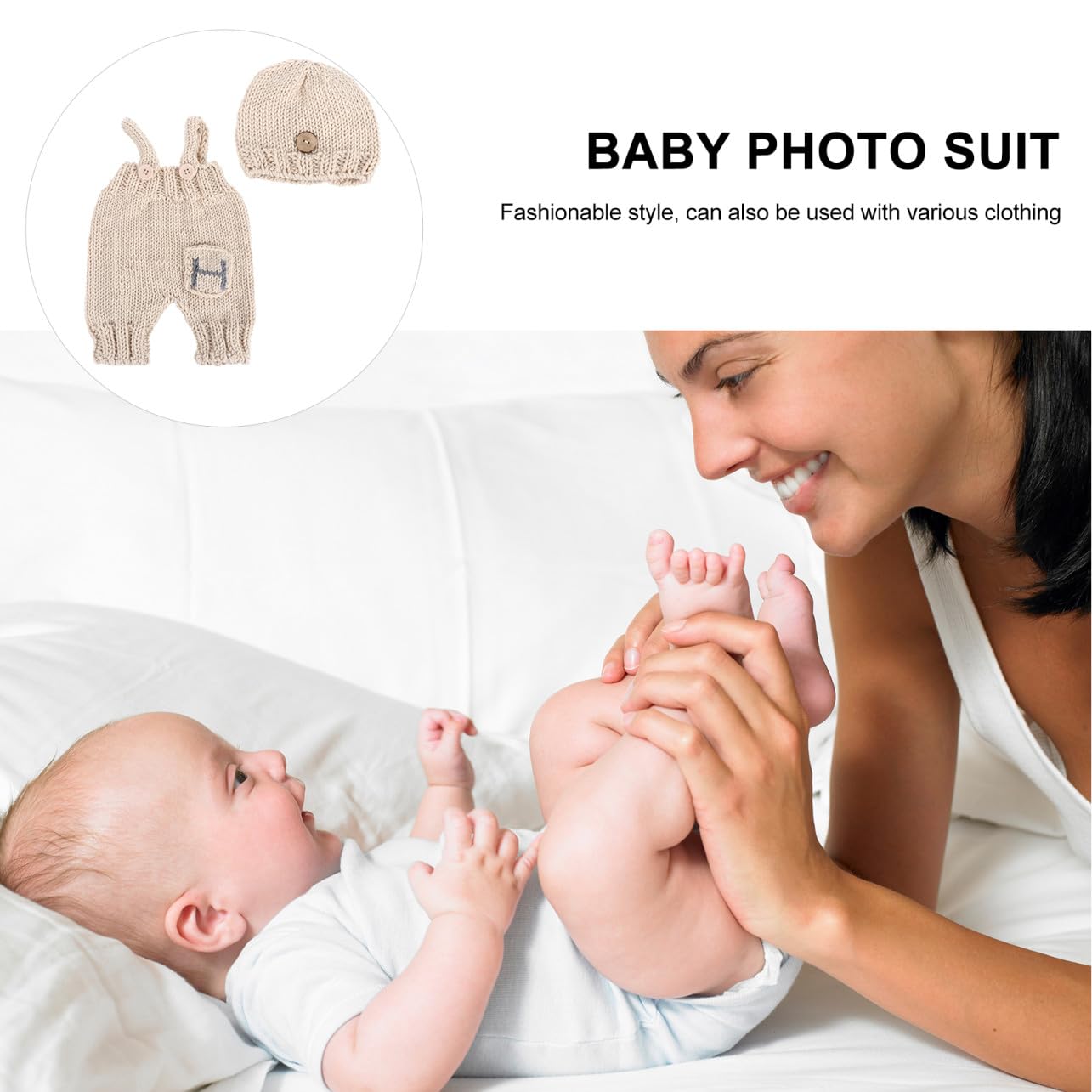 Beavorty Accesorios Para Fotografía De Bebés Conjuntos De Punto Para Bebés Conjunto Navideño Para Bebé Gorro De Crochet Conjunto Para Recién Nacido Disfraz Para Sesión De Fotos De