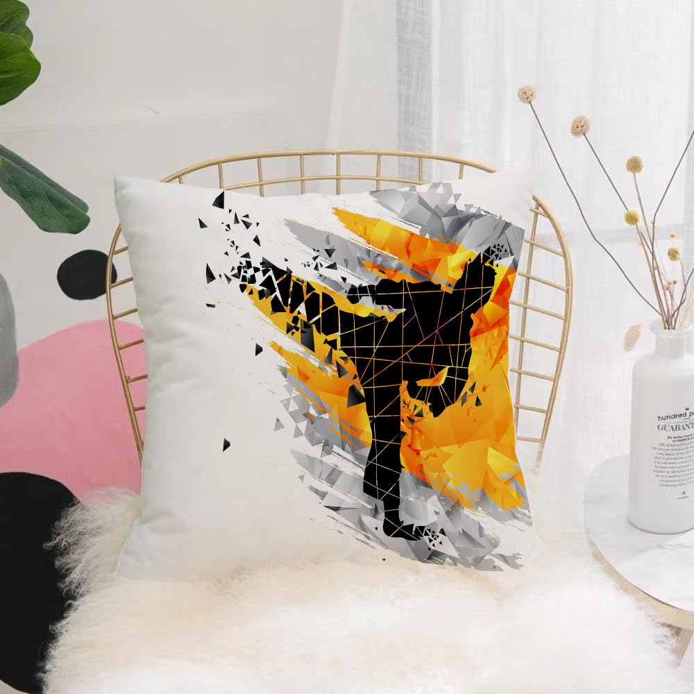 HYMSXW Cushion Cover,Throw Pillow Case Home Decorative for Living Room Bedroom Sofa Chair 20X20 Inch,Creative silhouette of Judo Karate Fighter,Pillowcase 50X50cm