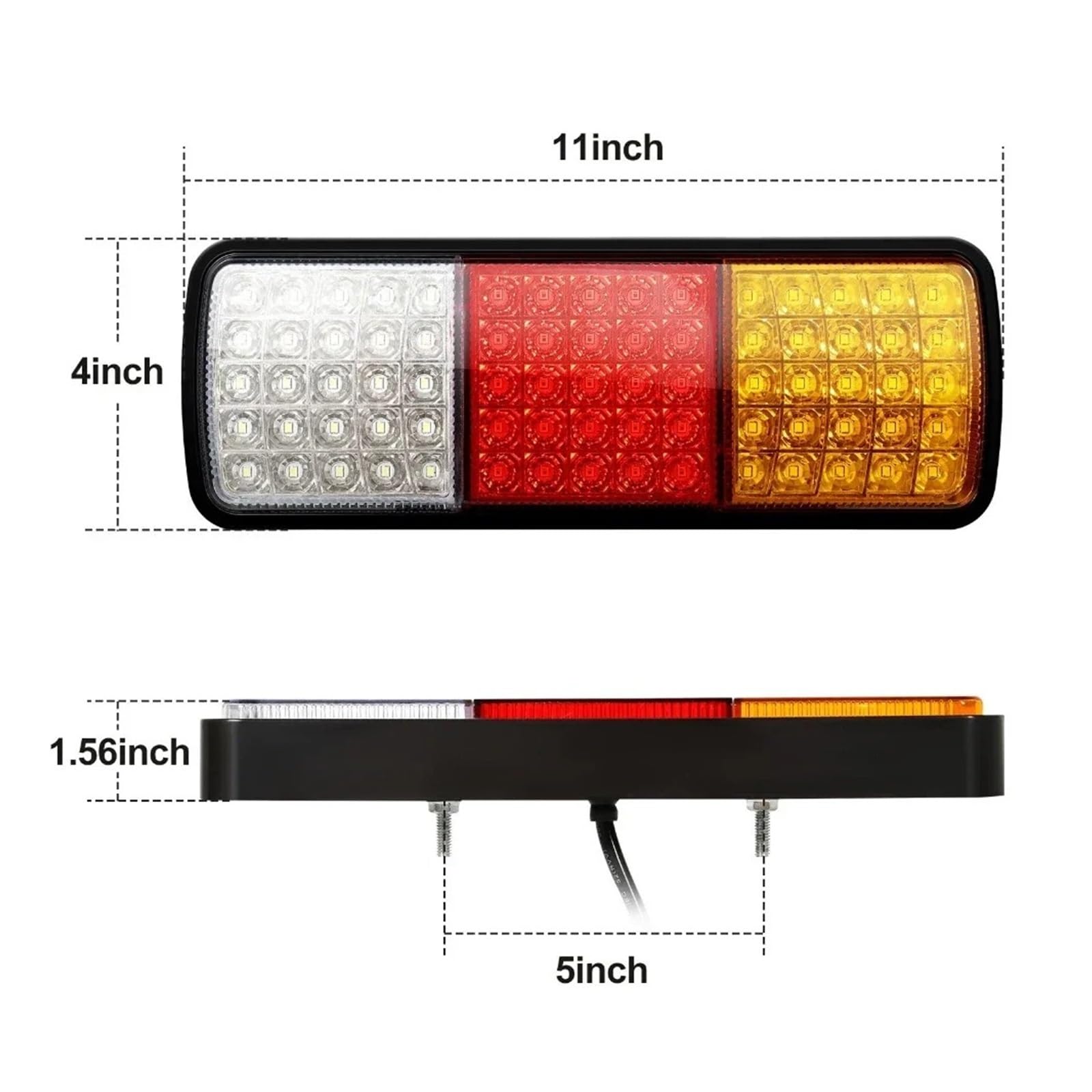 NAUTIG 2 Luces Traseras Impermeables 12 V Y 75 LED Para Remolque Camión, Intermitentes Marcha Atrás, Indicadora Para Caravana Tractor Faro Trasero