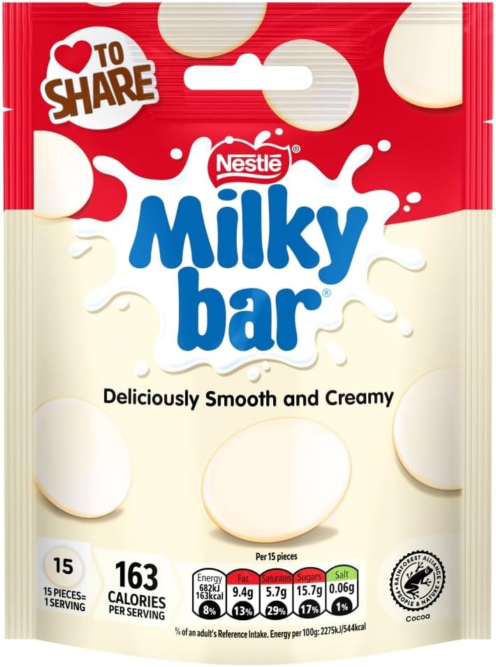 Milkybar White Chocolate Giant Buttons Pouch, 94 g