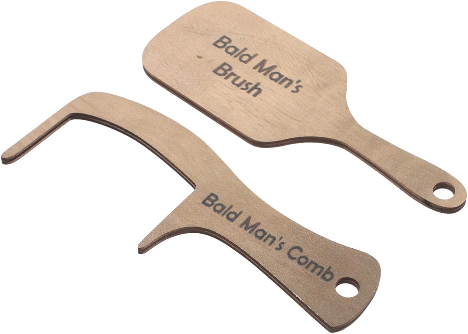 2pcs Bald Comb Wooden Funny Brush Prank Gift for Bald Men