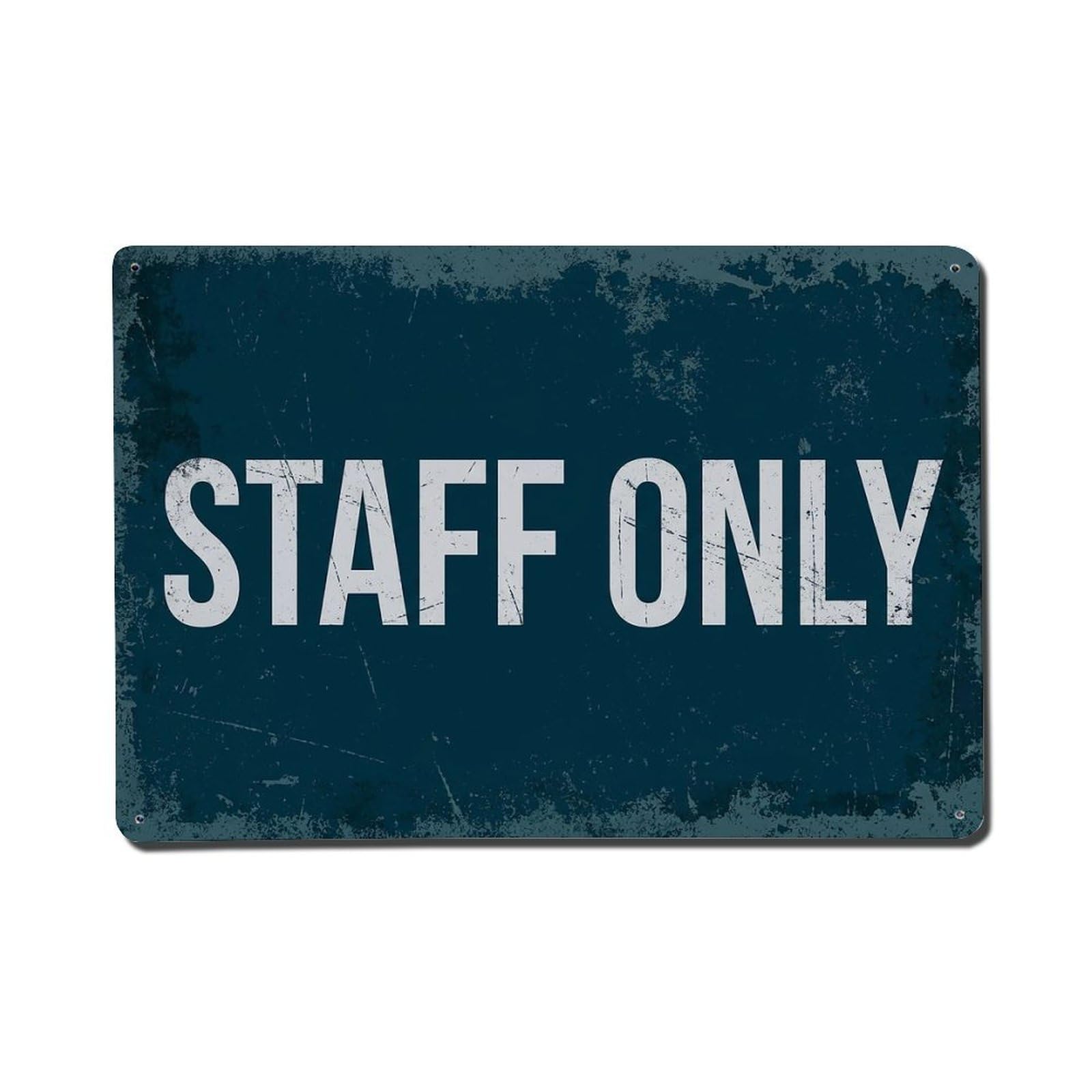 Vintage Staff Only Metal Tin Sign Plaque Wall Decor for Cafe, Club Bar, Office, Garden Metal Poster 8x12Inch