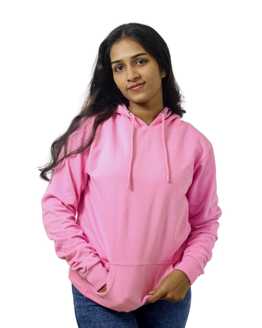 blendculture Premium 320 GSM Cotton Hoodie for Women, Pink | Heavyweight Winter Hoodies for Women | Warm Thick Womens Hoodies | Soft Fleece-Feel Pullover, Full Sleeve, Solid Casual Fit-picture-23