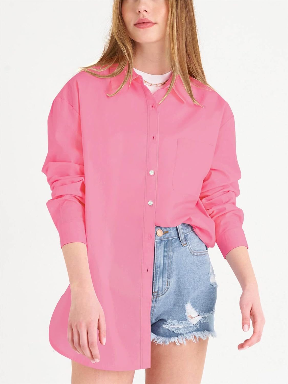 Paintcolors Womens Button Down Shirts Long Sleeve Dressy Casual Blouses Button Up Collared Shirts Tops for women - Image 6