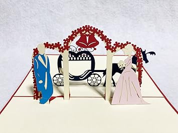 Amazon 全100種以上 立体ポップアップ グリーティングカード 新郎新婦と馬車 Lo 058 結婚 招待状 お祝い ギフトカード 友達 ウェディング おめでとう 結婚祝い 感謝状 告白 招待状 出産祝い メッセージカード バレンタイン グリーティングカード