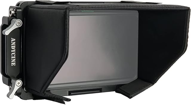 ANDYCINE Ninja V Plus Monitor Cage with Sunhood for Atomos Ninja, Ninja Ultra, Ninja V/Ninja V+,Atomos Shinobi,Built-in NATO Rails and HDMI Cable Clamp