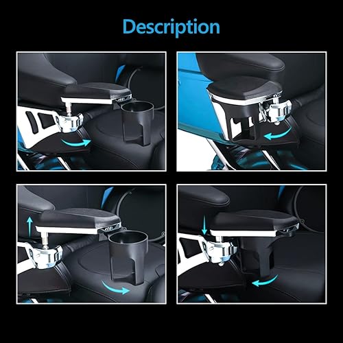 Miniatura 2 de Cómodos reposabrazos de pasajero con portavasos para Harley Touring Electra Glides Road Glide Ultra y Tri Glide 2014-2023
