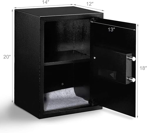 Miniatura 4 de Happygrill Caja fuerte electrónica digital, caja fuerte grande del gabinete de seguridad de la cerradura del teclado para el banco del hotel de la