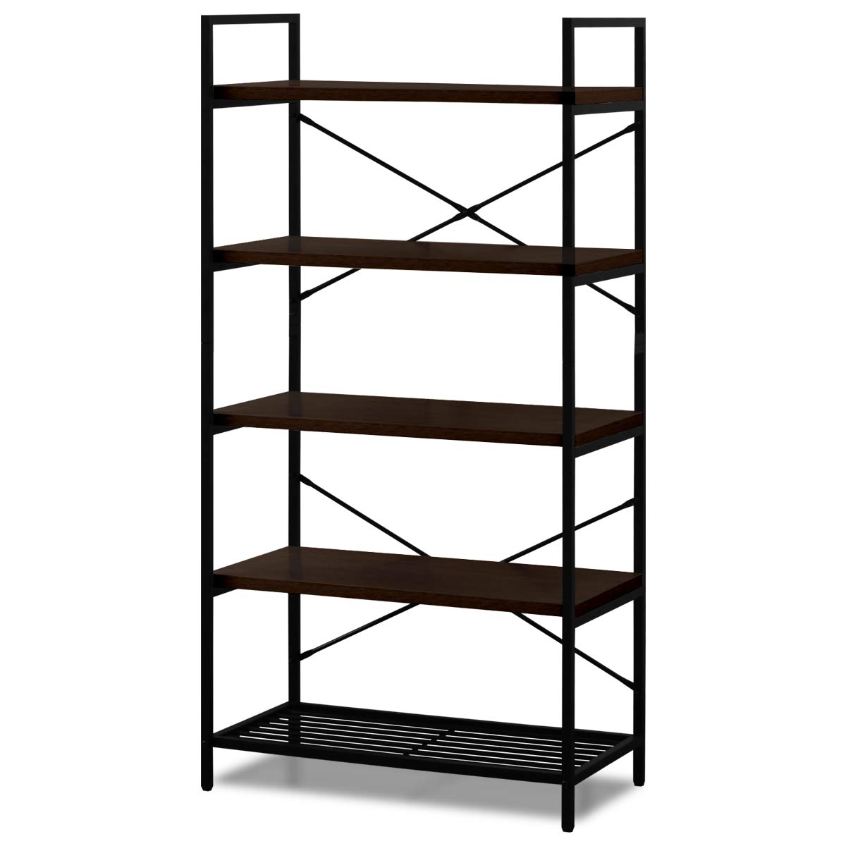 Amazon｜ottostyle.jp アイアンシェルフ 5段 幅80cm オープンラック