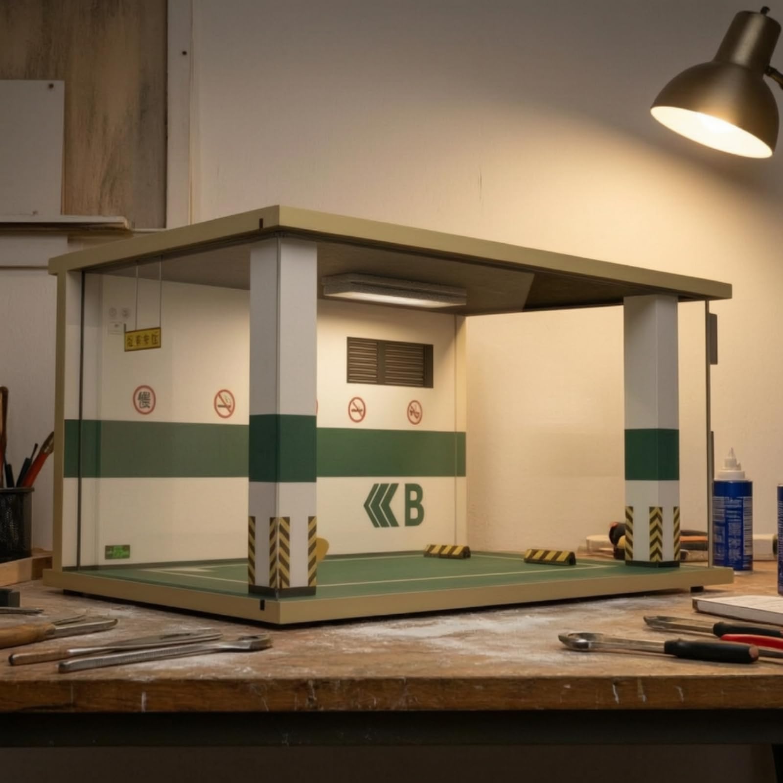 Detailgetreu Parkhaus-Diorama