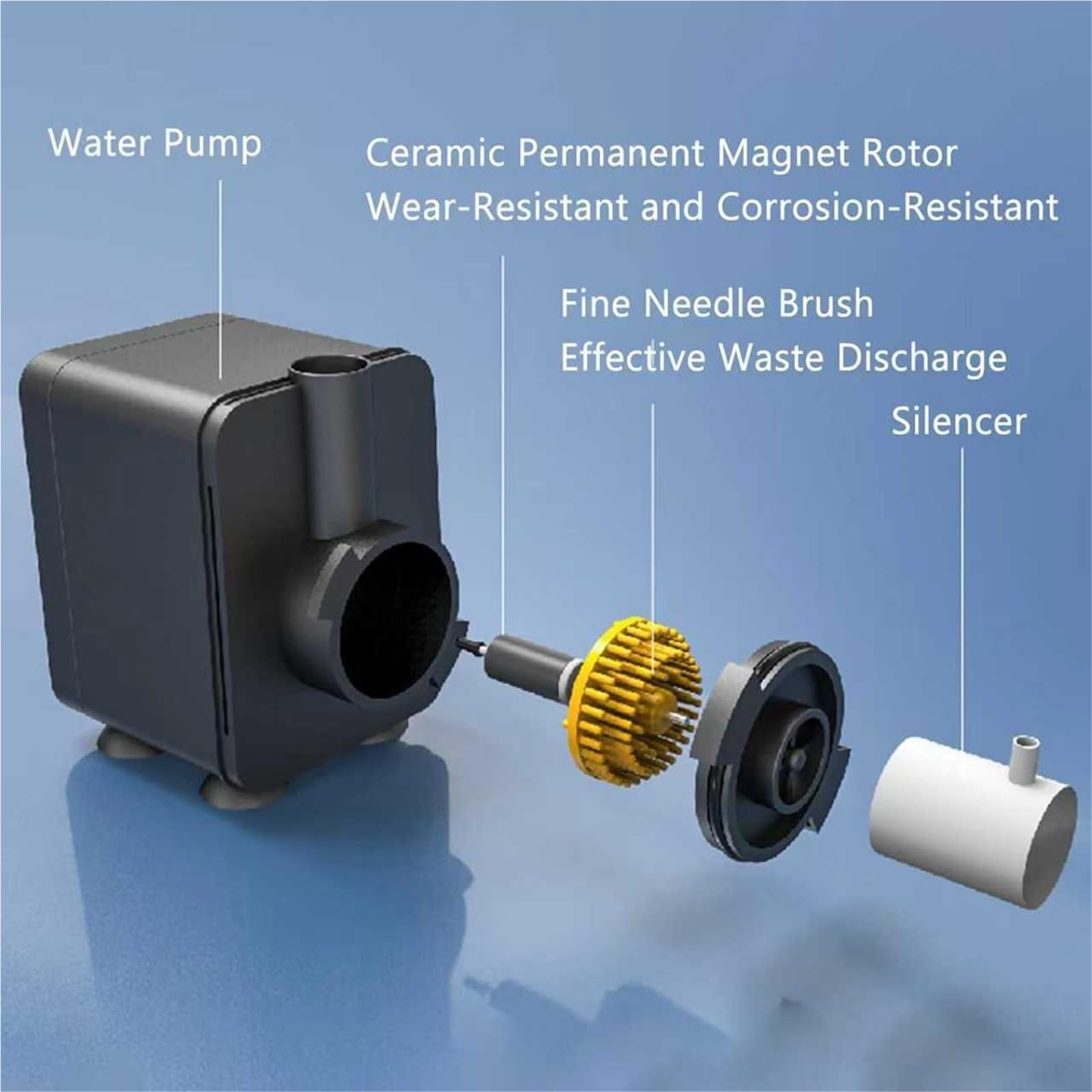 Écumoire protéinée pour aquarium, eau salée et eau douce, convient pour les plans d'eau de 30 à 130 L, outil de nettoyage de filtre séparateur de collecte