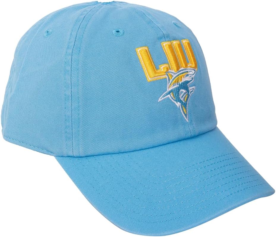 Desert Cactus Long Island University Baseball Hat LIU Sharks Brimmed Embroidered Cap Adjustable Cloth Strap Adult (Style A)