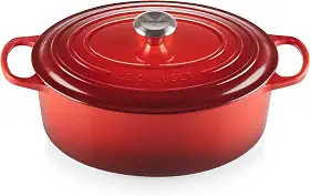 Le Creuset Panela Oval 31 cm Ferro Fundido Esmaltado Signature Vermelho