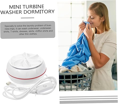 Miniatura 4 de Mini lavadora de ropa portátil con carga USB, pequeña máquina de lavandería para dormitorios y apartamentos de viaje, lavadora compacta con alto par