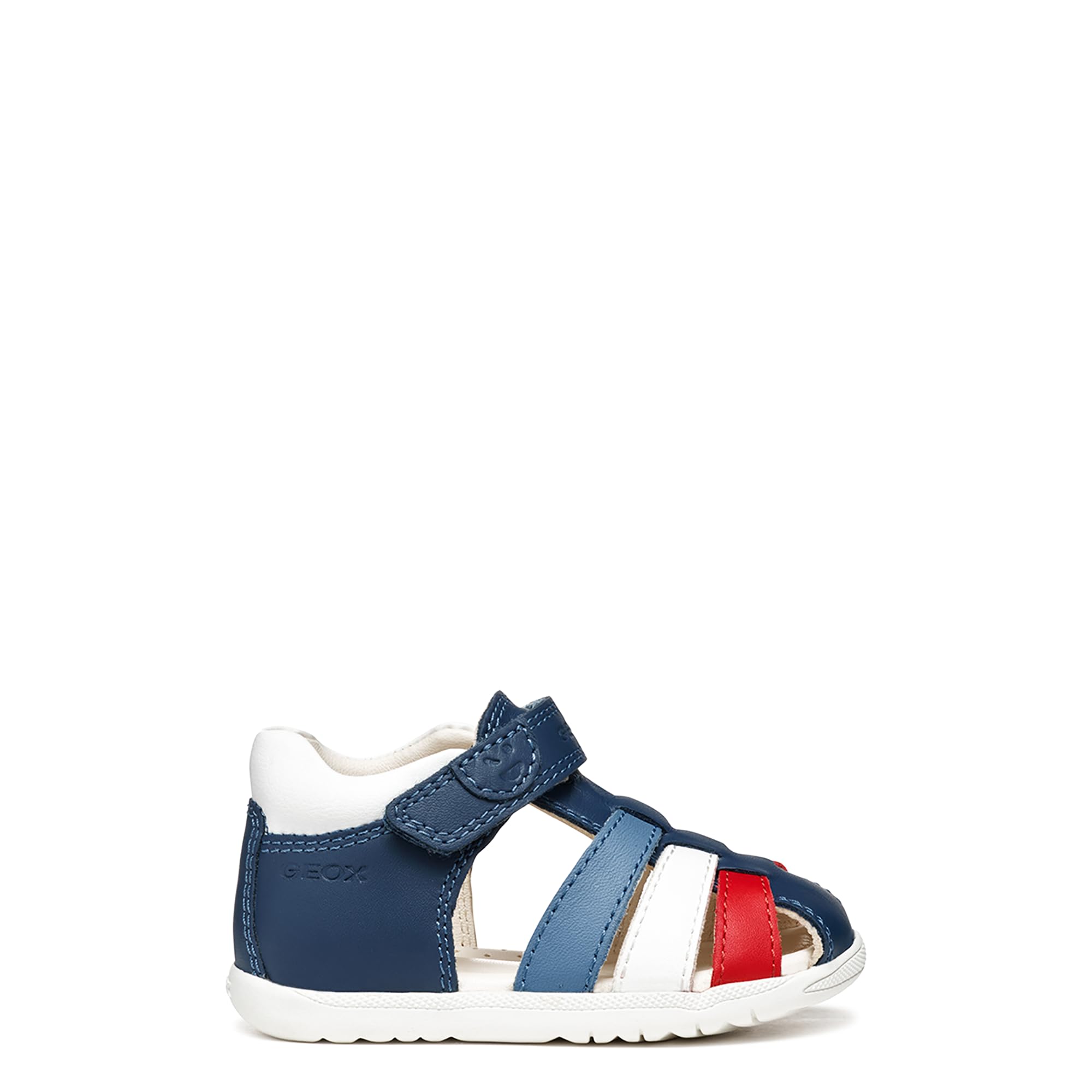 Geox B Sandal MACCHIA Boy, Sandały dziecięce-dziecięce, Avio/White, 22 EU, Kolor biały, 22 EU