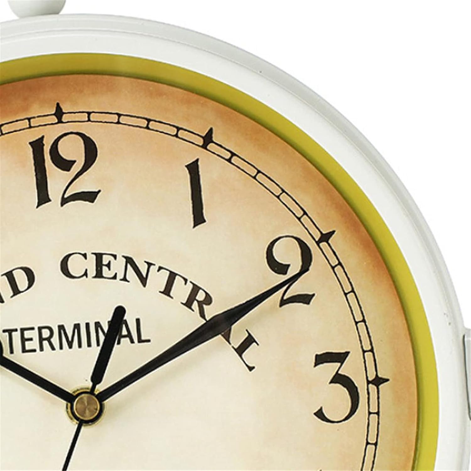 MaGiLL Double Sided Station Clock Wall Clock Garden Clock Station with Holder Vintage Style Retro Waterproof Wall Clock for Indoor&Outdoor Garden