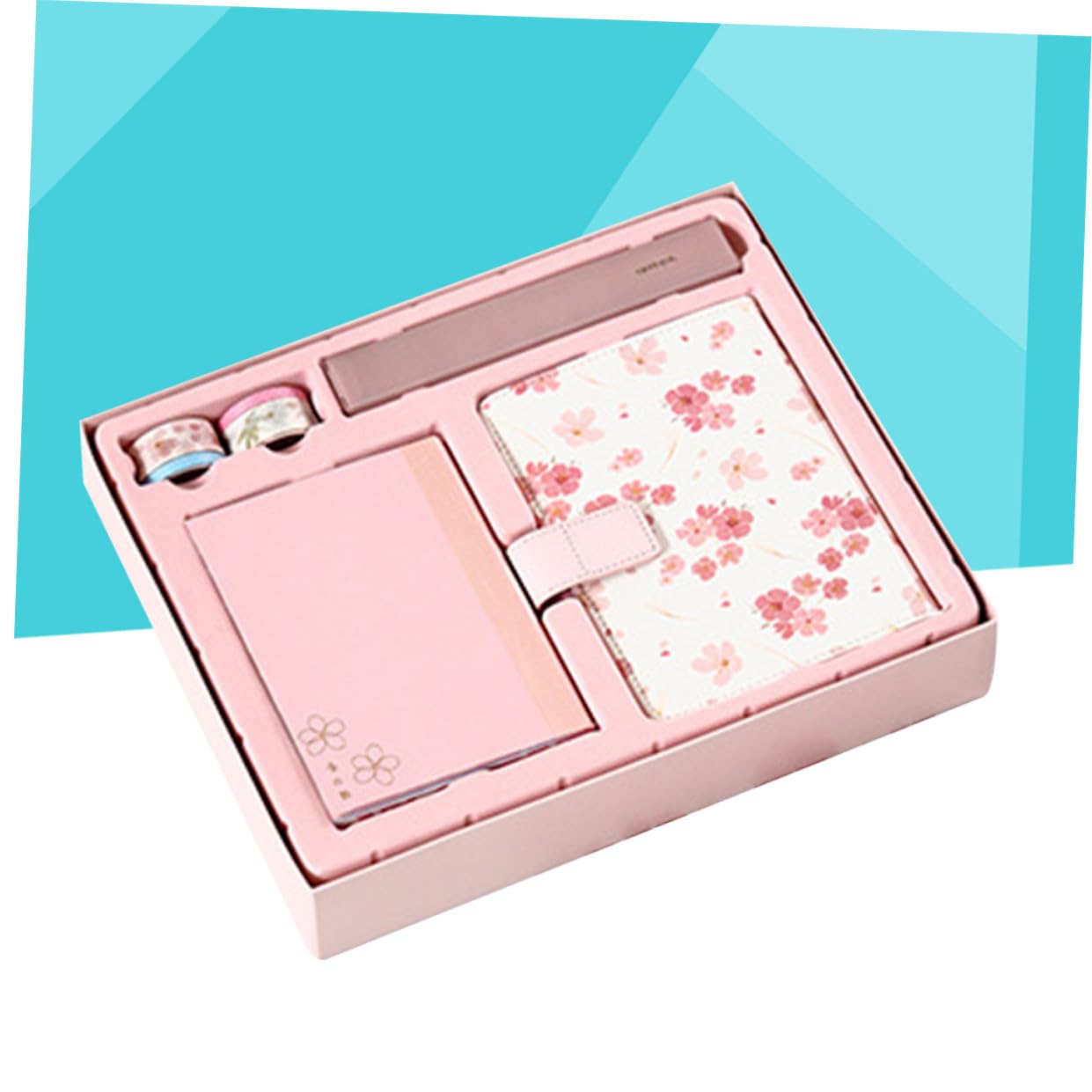 Set Notebook A5 Rosa Copertina Pu, Diario Portatile per Ragazze