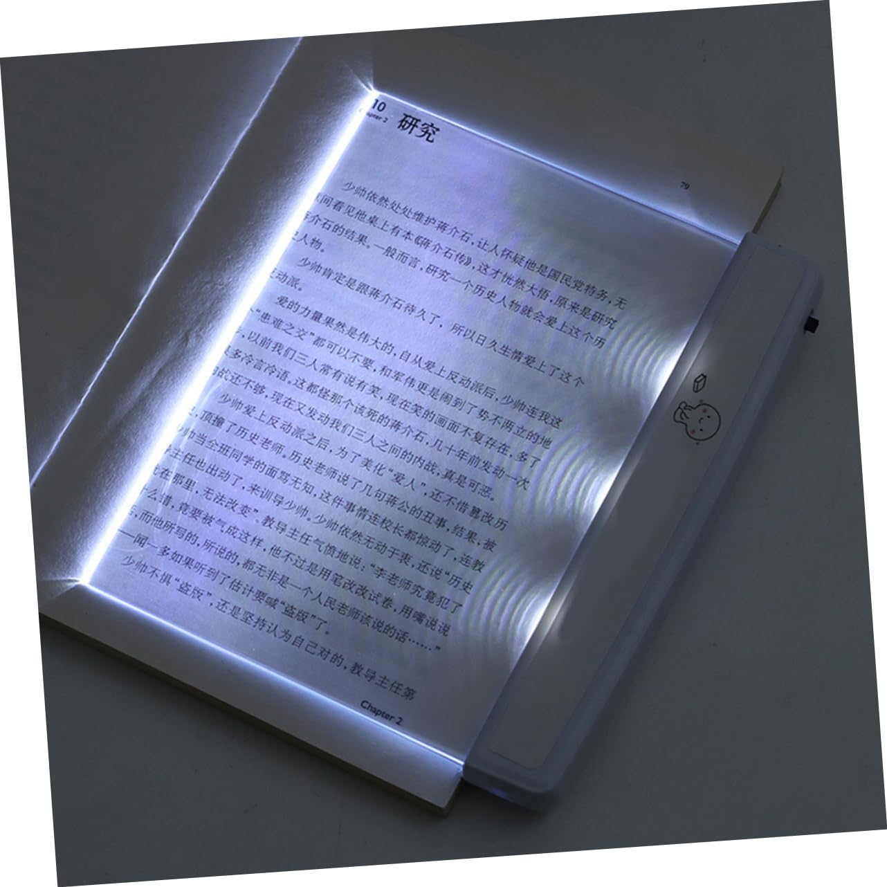 HOUDERCO 1pc Eye Led Reading Panel Lamp Portable Night Reading Light for Comfortable Eye Care Battery Powered for Convenience and Practical Use