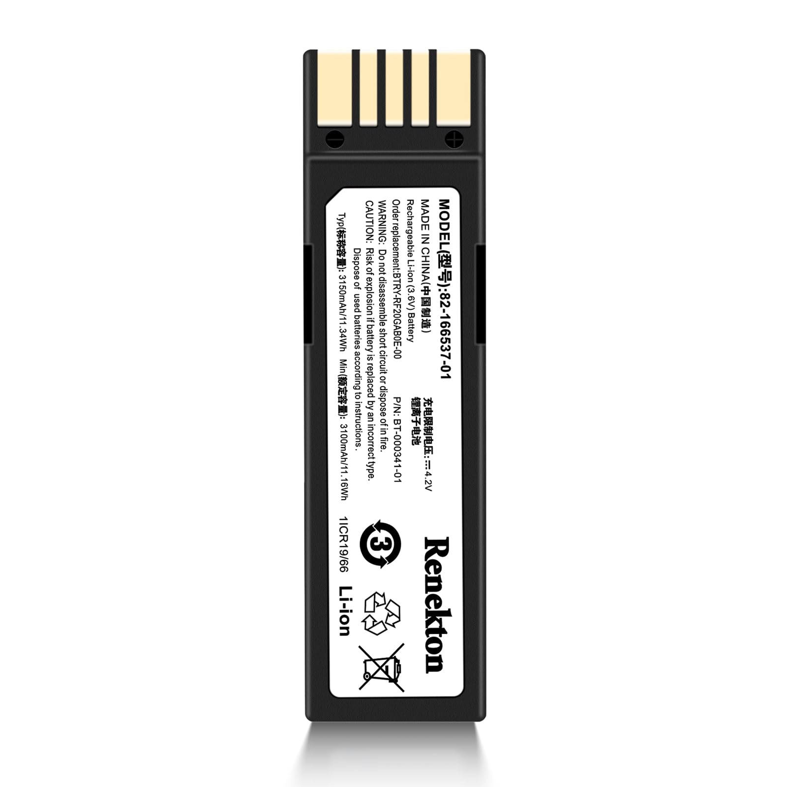 Renekton DS3678 Battery for Zebra 3600 Series Scanners DS3678 LI3678 LS3678 DS3678-SR DS3678-DP LI3678-SR DS3678-HD DS3678-ER DS3678DPX 3150mAh