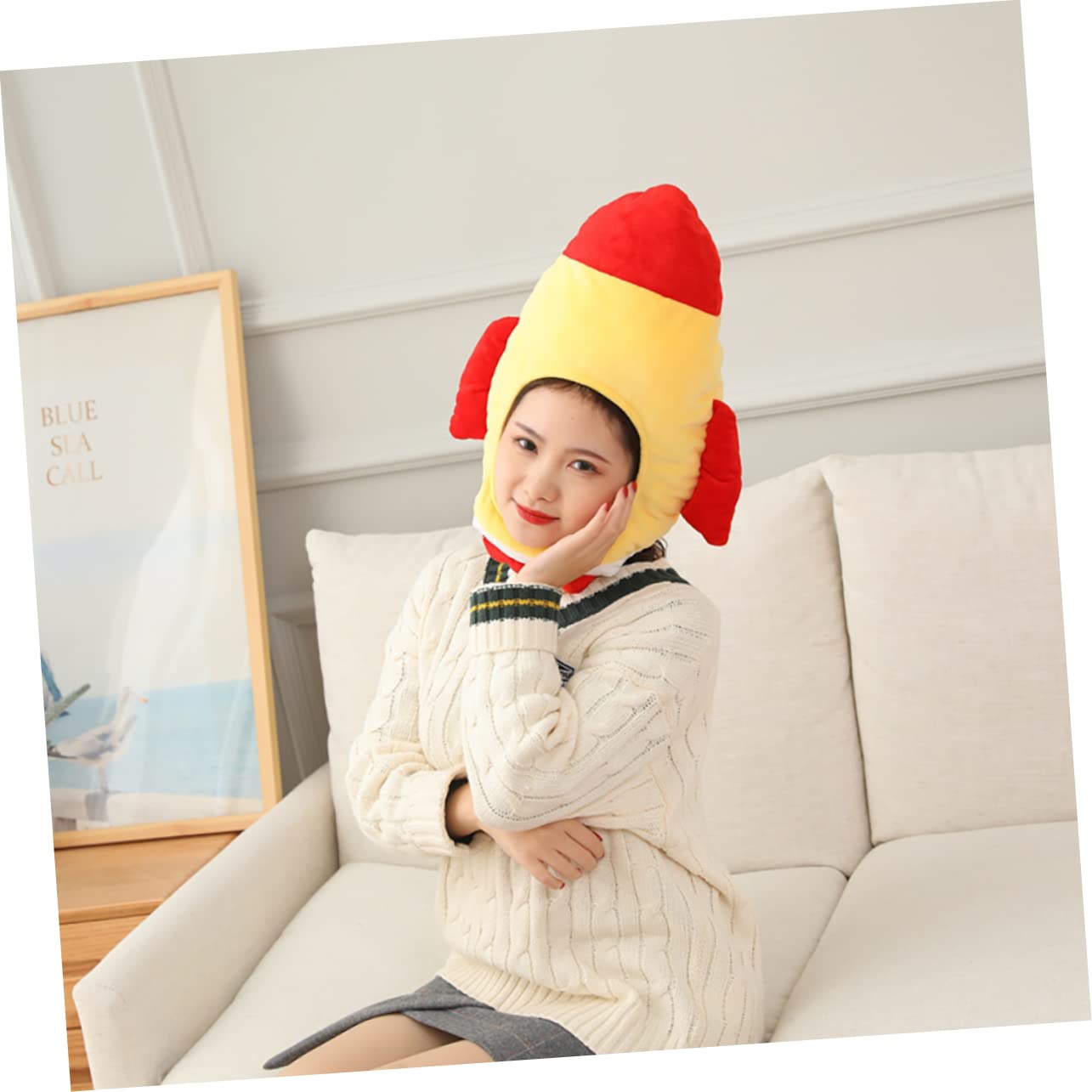 SOIMISS 2piezas Divertido Sombrero De Fiesta Amarillo Accesorio De Fotografía Creativo y Prop Para Disfraces Para Eventos y Celebraciones