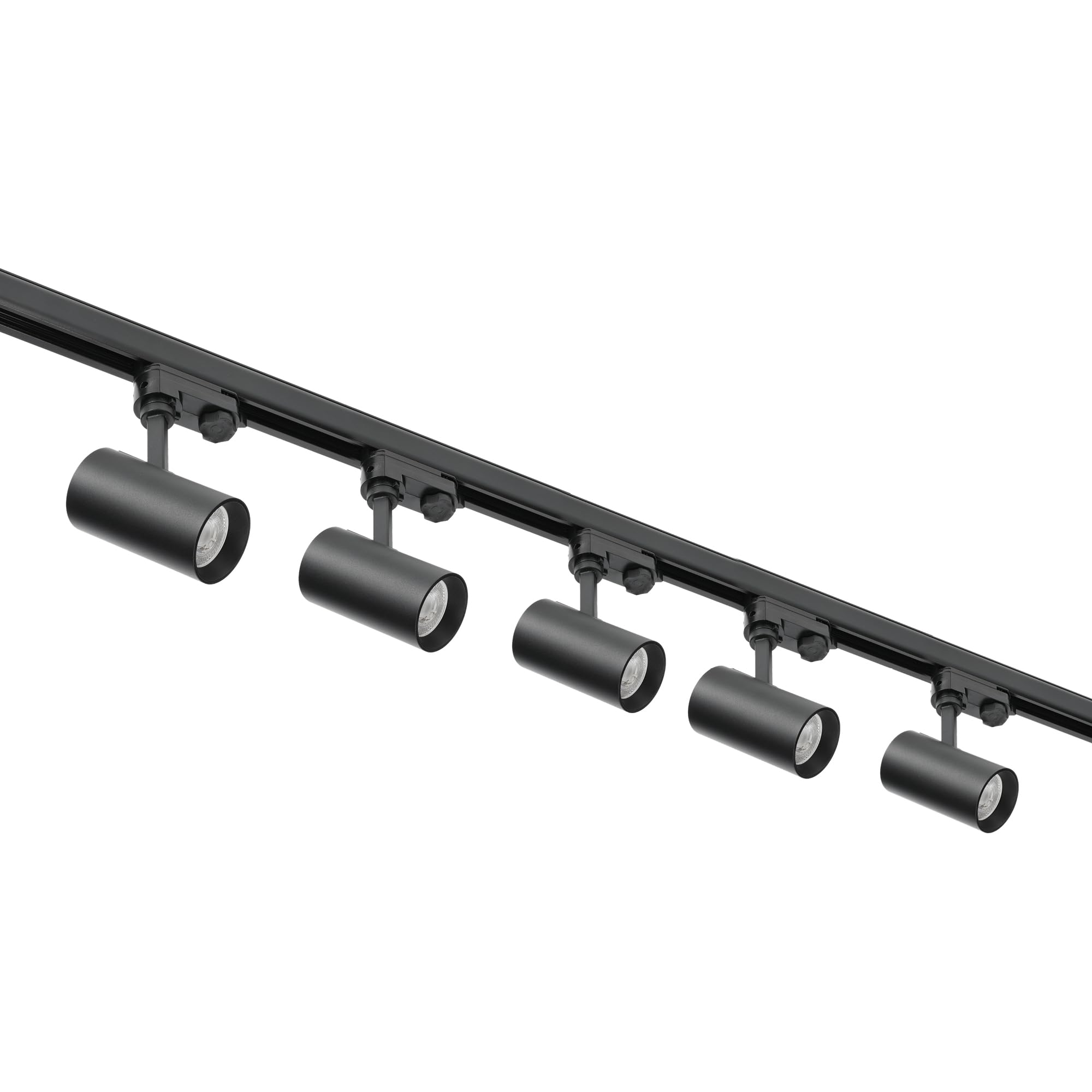 NEXTRACK 3-Phasen-Schienen-Set Komplett-Set mit 5x GU10 Lampe 2m Schiene Schwarz