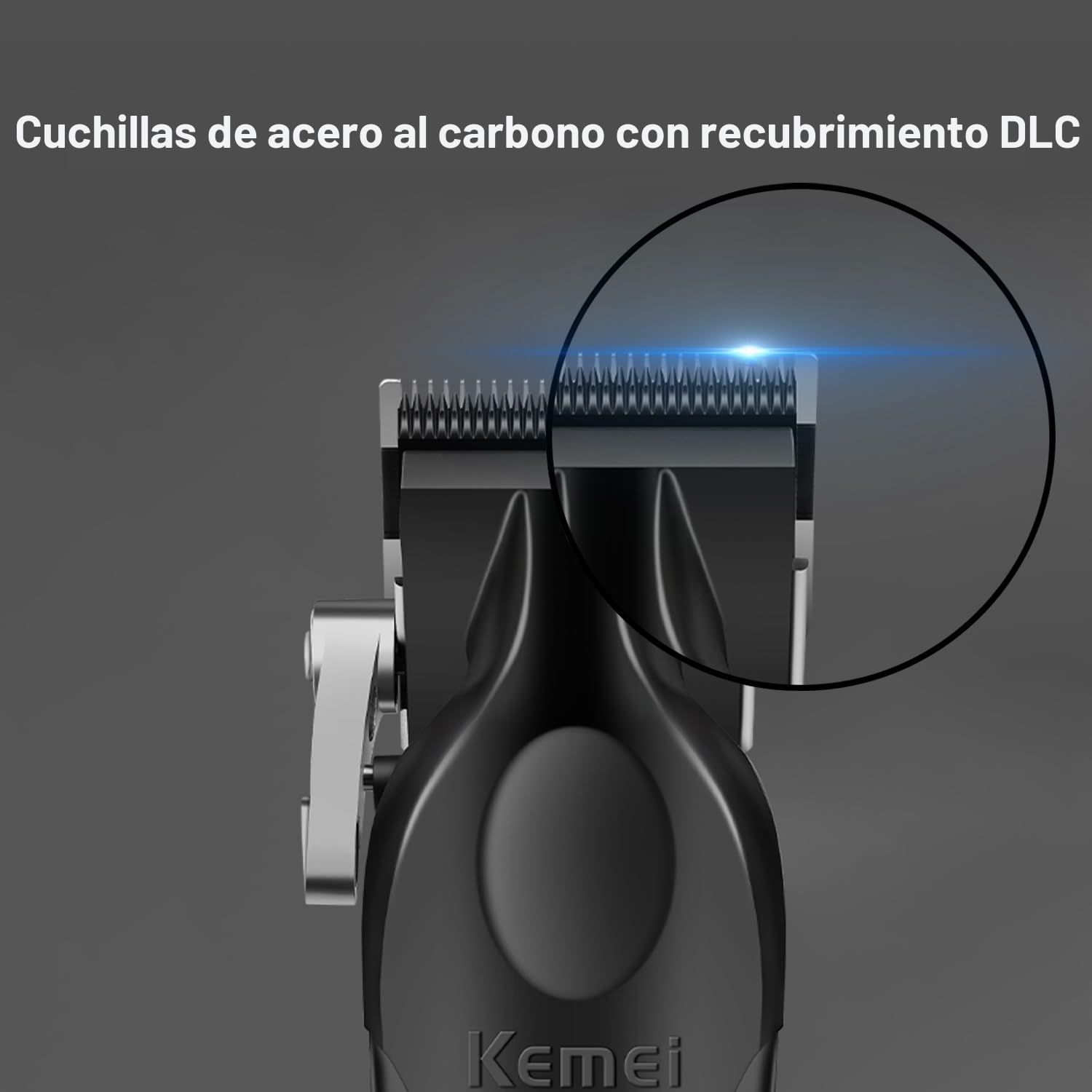KEMEI 2296 Cortapelos para hombres, cortadora de pelo eléctrica inalámbrica profesional recargable de precisión, kit de corte de pelo de hoja en ajustable, familia