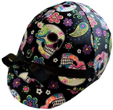 Equestrian Riding Helmet Cover - Sugar Skulls HC