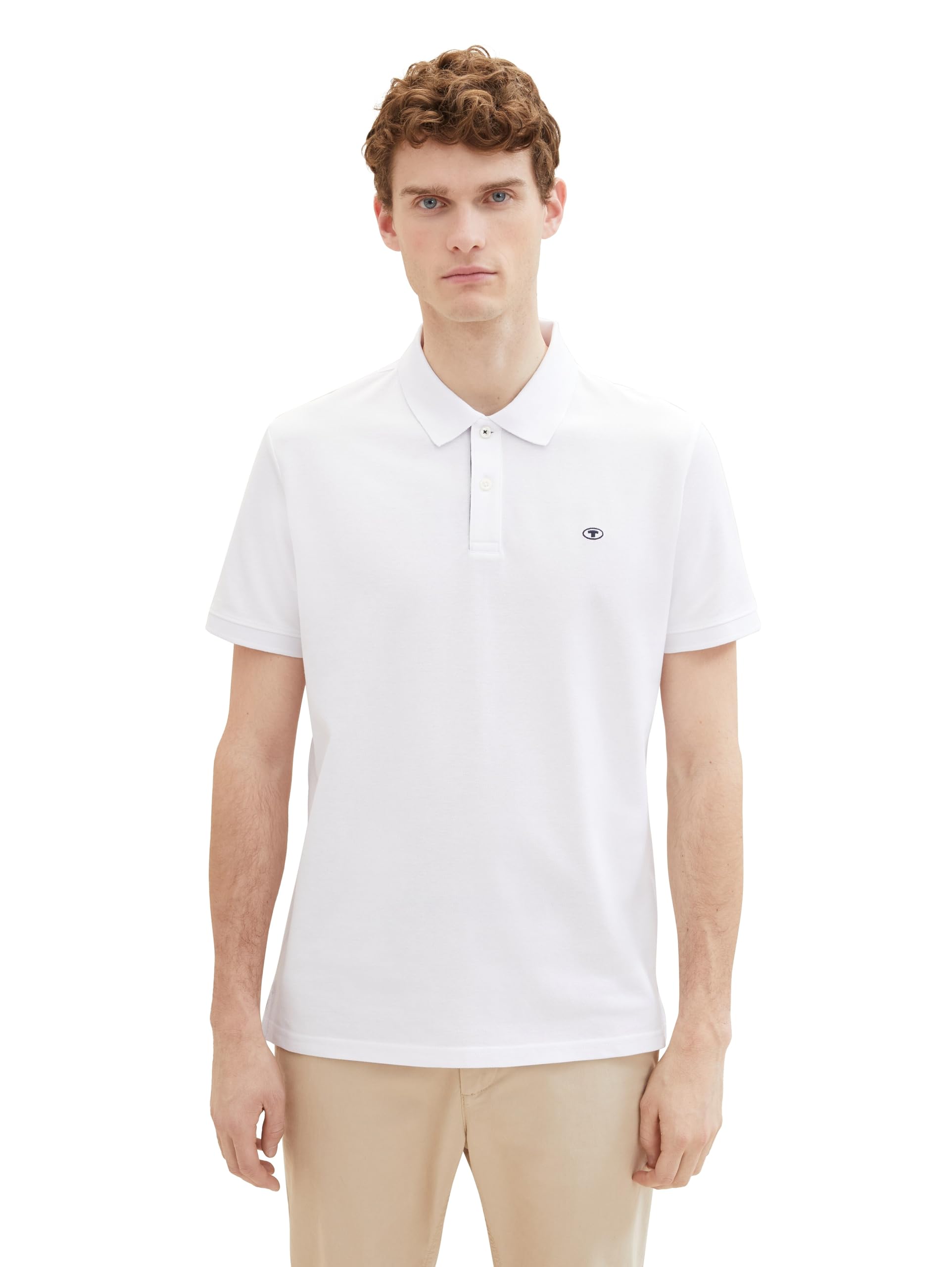 TOM TAILOR Men's 1027713 Polo Shirt, 20000-White, XL