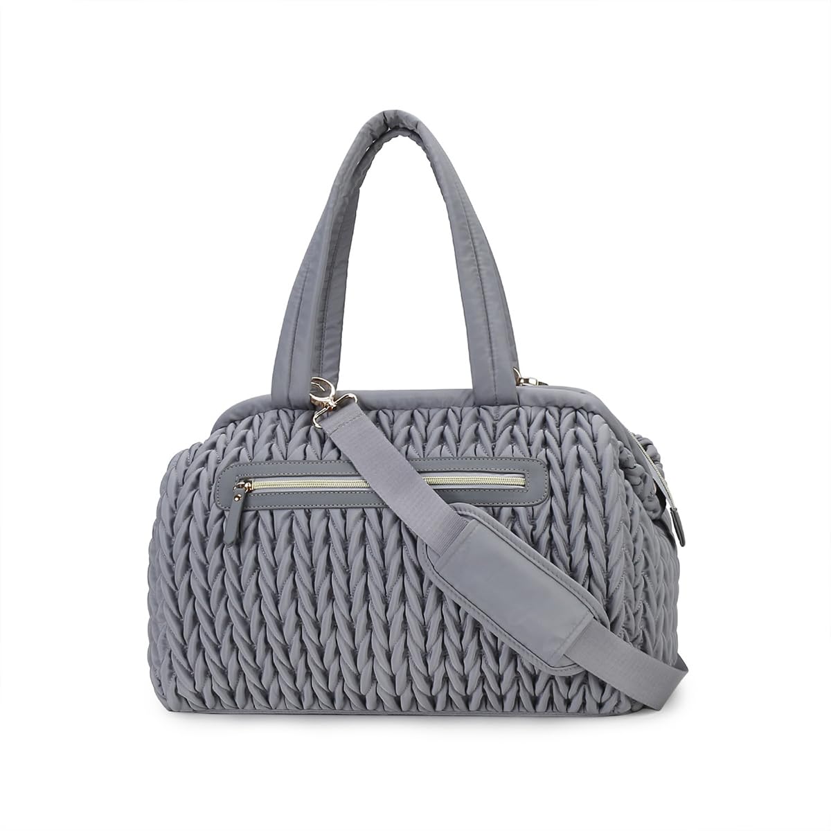 SONARIN Large Capacity Woven Baby Changing Bag,Waterproof Nappy Changing Totes with Removable Shoulder Strap,Portable Maternity Messenger Travel Diaper Bag with Stroller Straps(Blue)
