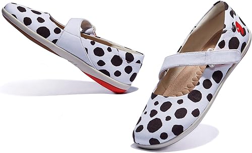 Miniatura 5 de UIN Zapatos planos Mary Jane para mujer, con puntera redonda, informales, ligeros, cómodos, pintados con arte, zapatos de viaje Illites
