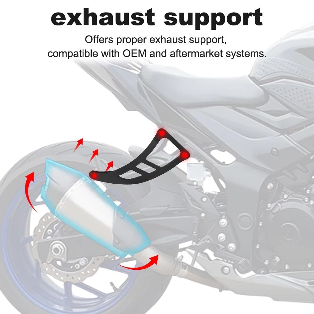 Pasażera z Tyłu uchwyt pasażera motocykla poręcz Do Suzuki GSX-S 750 GSX-S750 2017-2021 | Aluminiowy tłumik wydechowy motocykla uchwyt do montażu na rurze
