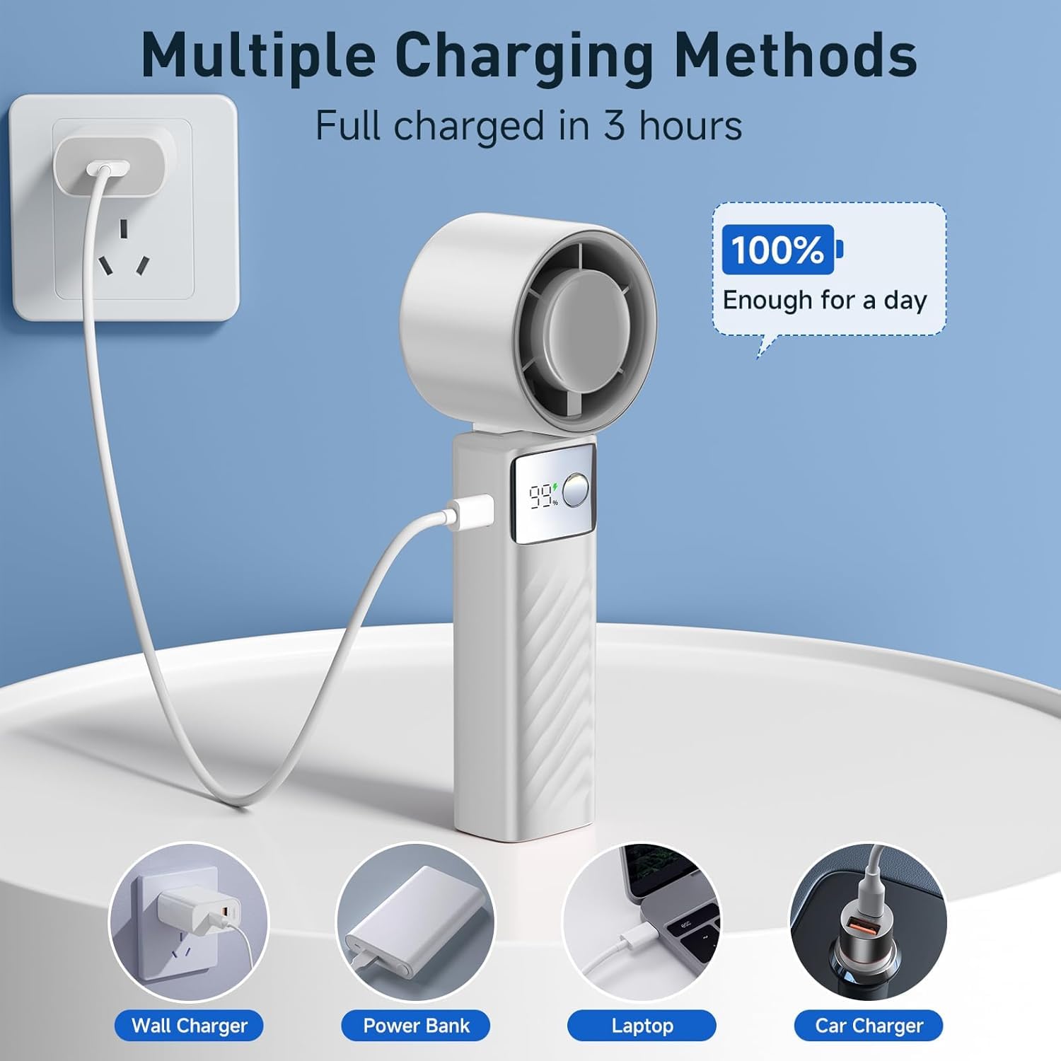 Ventola per passeggino portatile batteria da 5200mAh con gambe per treppiede Mini ventola USB ricaricabile ventola Peloton per tapis roulant viaggi in campeggio