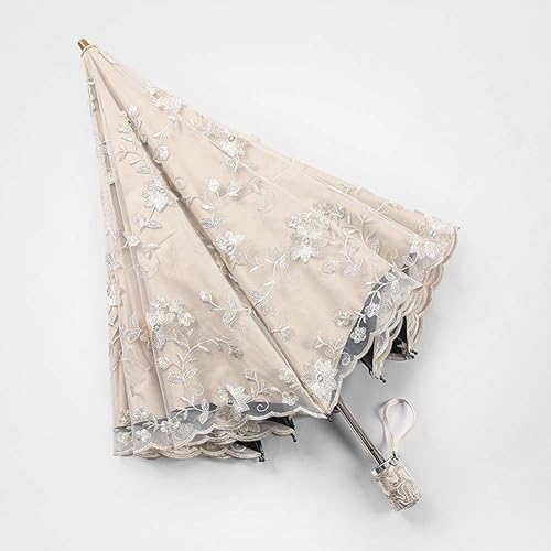 Miniatura 6 de Honeystore - Sombrilla decorativa con diseño de flores y flores de encaje