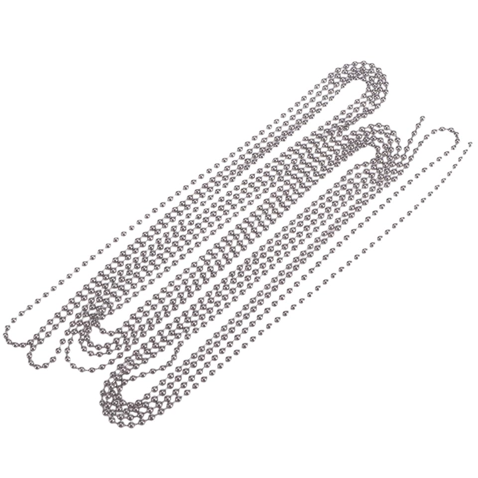 Artibetter 3 Meter Stainless Steel Ball Chain: 3.5mm Diameter with 10 Connectors - Bead Chain for DIY Crafts, Hanging Tags & Roller Blinds - Jewellery Necklace Connector for Home or Workshop Use