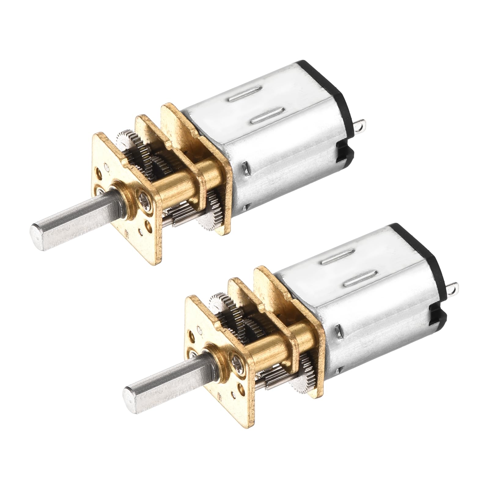DMiotech 2Pcs 12V 300RPM Rated Torque 7 Output Shaft Length 10mm Micro DC Speed Reduction Motor Mini Metal Gearbox Motor for RC Car Robot Model DIY RC Toys Engine