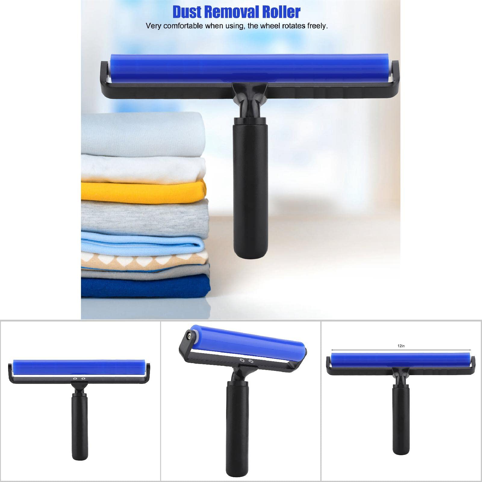 Tbest Rullo di rimozione della Polvere Anti statico, Strumento di Pulizia in Silicone per schermi e Film, Ideale per la casa