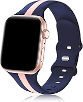 Vista 11 de Designer Sport Band Compatible with Apple Watch iWatch Bands 38mm 40mm 41mm 42mm 44mm 45mm 49mm Men Women, Soft Silicone Strap Wristbands for Apple