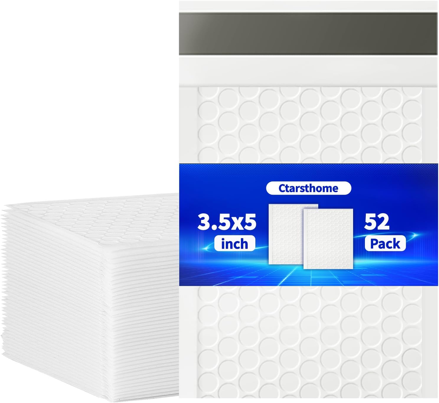 52 Pack Bubble Mailers 3.5x5inch Padded Envelopes Thin Mailing Envelopes Waterproof Bubble Opaque Padded Mailers Self Seal Adhesive Shipping Bags for Mailing Jewelry Makeup Small Business - Amazon product rated Grade A