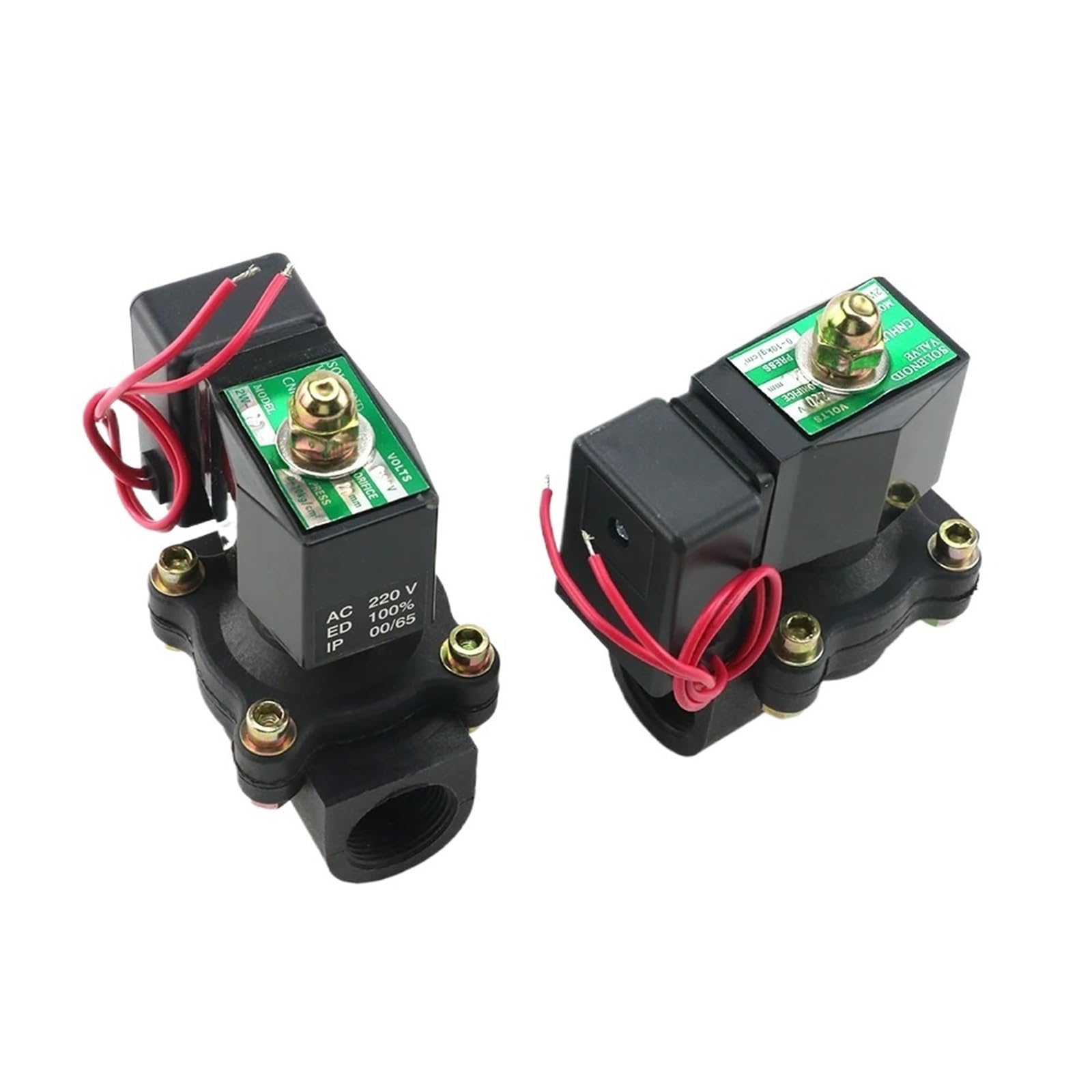 Électrovanne 2 voies normalement fermée DN40 1"1/2 plastique IP65 12V