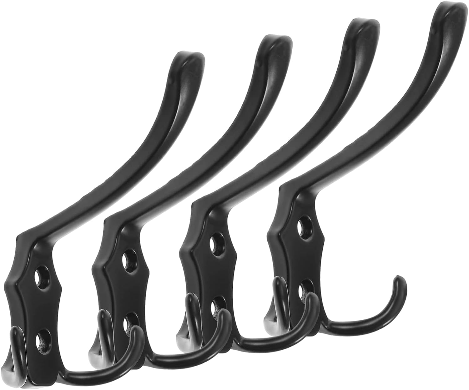 Yardwe 4pcs Clothes Hook Metal Coat Hanger Wall Mount