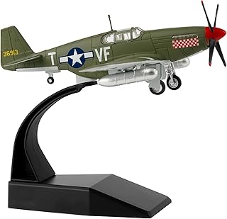 HANGHANG 1:72 Military Model Plane P-51 Mustang Alloy Fighter Plane Model,Model Airplane for Collection and Gift.