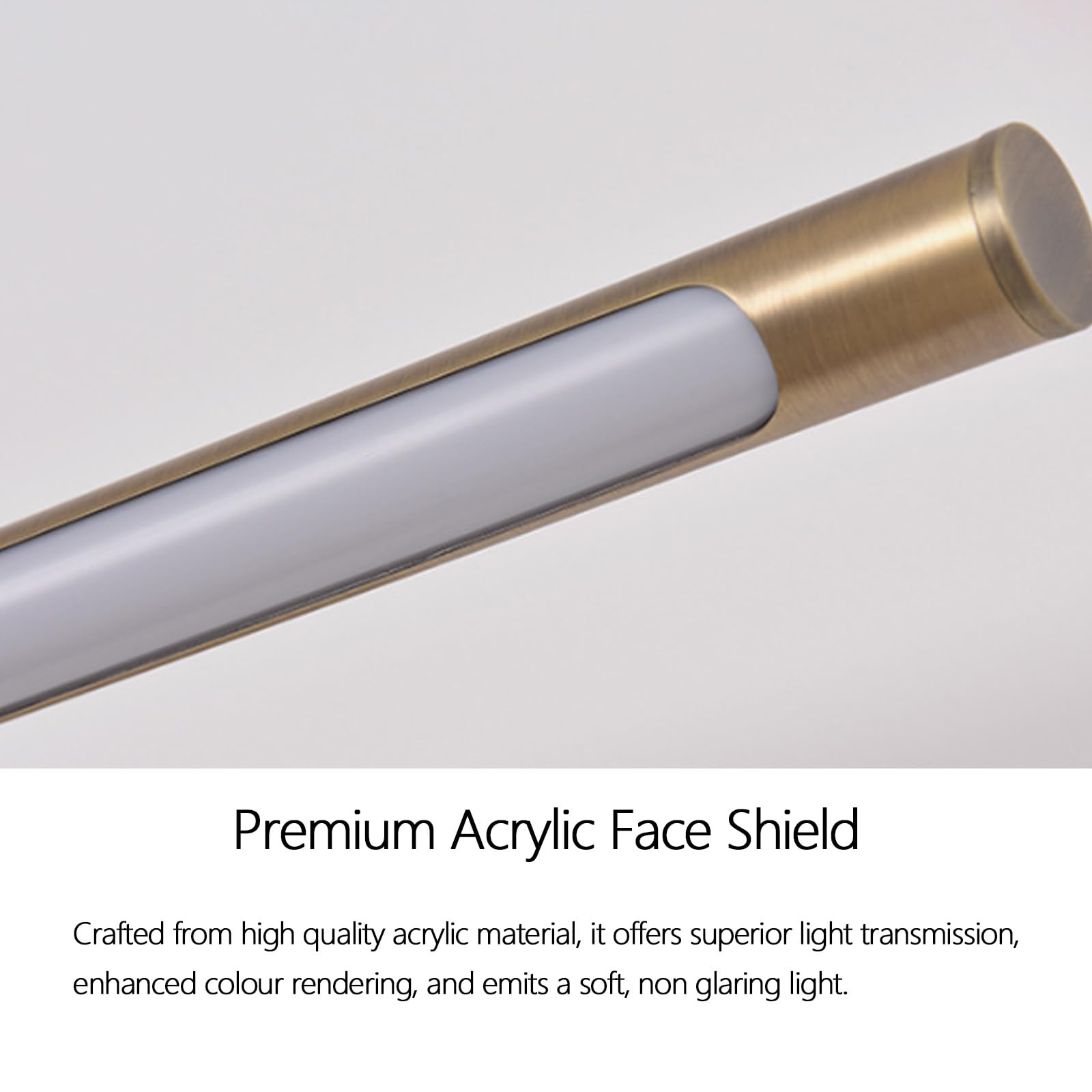 LED Bagno Specchio Lampada da Parete con Telecomando Dimmerabile Luce da Parete USB Ricaricabile con Interruttore Applique da Parete 350° Rotazione per Camera da Letto (Bronzo,60cm)