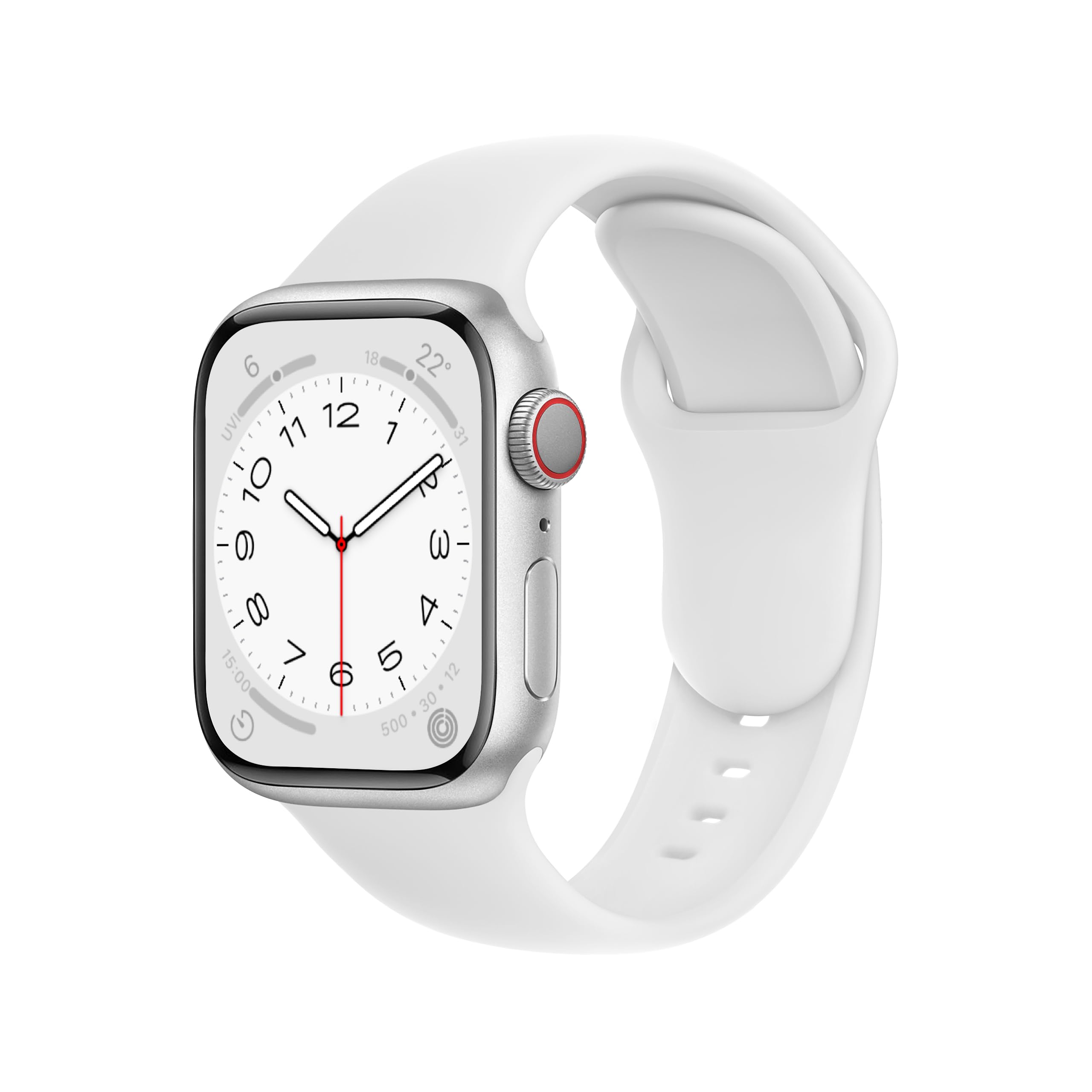 DONEGANI SBC1 Cinturino per Apple Watch Ultra 2 49mm, Serie 10 46mm, 9 8 7 45mm 41mm, SE 6 5 4 44mm 40mm, 3 2 1 42mm 38mm Donna Uomo Band Bracciale Sport Silicone, Bianco